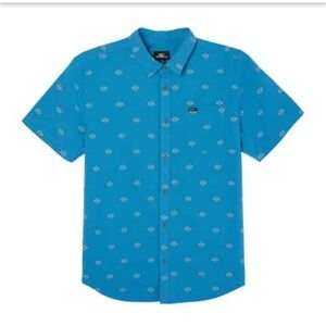 O'Neill Men's Quiver Stretch Dobby Short Sleeve Standard Shirt medium